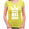 Fajntričko Dámske Tričko - Apres ski QUEEN, Farba limetková zelená, Strih/ Variant Dámsky