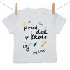 Boodyy Tričko s krátkym rukávom Prvý deň v škole s menom 86 (12-18 mesiacov)