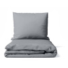 Sivé predĺžené obliečky na dvojlôžko z mikrosaténu 200x220 cm Basic – Bonami Essentials
