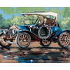 Maľovanie podľa čísel Retro auto so strieškou, 80x100 cm, vypnuté plátno na rám (6043543)