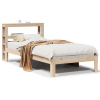 Posteľný rám s čelom biely 75x190 cm borovicový masív-ForU-3306031