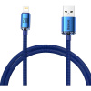 Baseus CAJY000003 crystal shine série USB typu A na Lightning 2,4A, 1,2m, modrý
