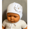 Jesenná / zimná čiapka pre dievčatko biela zdobená - Viac veľkostí