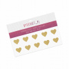 Stieracie nálepky zlaté srdiečka 25mm x10