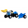 Traktor s lyžicou a prívesom Rolly Toys rollyKid-X New Holland