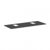 Hansgrohe Xelu Q - Doska pod umývadlo 136x55 cm, 2 výrezy, matná sivá 54125910