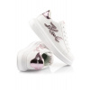 TENISKY KARL LAGERFELD KAPRI SIGNIA EMBOSS LO LCE WHITE LTHR W/PINK