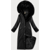Čierna dlhá hrubšia zimná bunda s kapucňou Libland (7614) odstíny černé L (40)