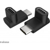 AKASA - 90° USB 3.1 Gen 2 Type-C na Type-C 2 ks AK-CBUB63-KT02