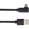 PremiumCord Kabel USB typ C/M zahnutý konektor 90° - USB 3.0 A/M, 2m ku31cz2bk