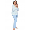 Martel Dámske pyžamo Kasia III - bavlna Svetlomodrá 3XL