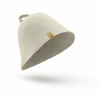 Čiapka do sauny fínska ecru 100 % ovčia vlna univerzálna