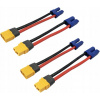 2 páry adaptérov konektorov XT60 na EC5 - pánske dámske - silikónové 12AWG RC