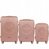 Kufrík krídla SWL01-3KPL-ROSE GOLD 111 L Set (SWL01-3KPL, súprava 3 krídla kufrov (L, M, S), Rose G)
