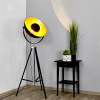 Stojacia lampa Lindby Mineva. čierna/zlatá, kov, výška 180 cm - 4018081