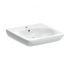 Geberit Selnova Comfort - Umývadlo bezbariérové 60x55 cm, s prepadom, otvor na batériu, biela 502.769.00.7