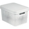 Curver Úložný box INFINITY 17l s vekom biely dierovaný