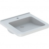Geberit Selnova Comfort Square Bezbariérové umývadlo 55x52,5 cm, bez prepadu, biele 500.786.00.7