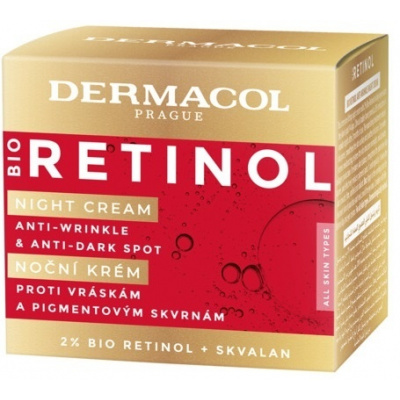 DERMACOL Bio Retinol pleťový nočný krém proti vráskam 50ml