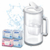 Sklenená filtračná kanvica Aquaphor Glass biela + 4 filtre Maxfor (1Mg+3H)