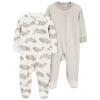 CARTER'S Overal na zips Sleep&Play Gray Whale/Stripe neutrál 2ks NB/ veľ. 56