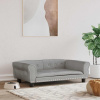zahrada-XL Posteľ pre psa bledosivá 95x55x30 cm zamat 171811