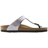 BIRKENSTOCK Sandále Gizeh Birko-Flor Regular - Silver Strieborná