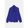 BLÚZKA KARL LAGERFELD SILK BUTTON DOWN BLOUSE DEEP PURPLE