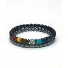 B-TOP Dvojitý 7 Chakra náramok z hematitu