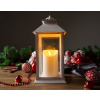 MagicHome Lampáš Vianoce, LED, 3xAAA, plast, biely, 14x14x33 cm
