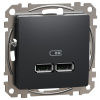 Schneider Electric Slovakia spol. s r.o. Sedna Design - SDD114401 - Dvojitá USB A+A nabíjačka 2.1A - Antracit