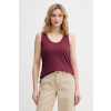 United Colors of Benetton top dámsky bavlnený 3BVXDH01A burgundské XS