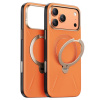Torras QPRO Kožené puzdro iPhone 17 Pro oranžové
