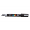 Dekoračný popisovač, 1,8 2,5 mm, UNI Posca PC 5M, strieborný