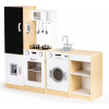 ECOTOYS Dřevěná kuchyňka XXL s tabuli 106,5 cm