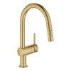 Grohe Minta - Drezová batéria s výsuvnou spŕškou, kefovaný Cool Sunrise 32321GN2