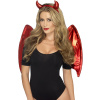 Čertica súprava 2 dielna- SWEET DEVIL QUEEN - červené krídla a rohy