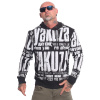 Yakuza mikina pánska s kapucňou ANYONE ALLOVER HOB 23006 black Veľkosť: M, Farba: čierna