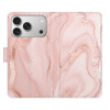 Flip pouzdro iSaprio - Apple iPhone 17 Pro - RoseGold Marble s kapsičkami na karty (Flipové knížkové pouzdro, obal, kryt iSaprio s přihrádkami na karty a motivem)