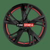 MAM RS5 7,5x17 5x100 ET35 BLACK PAINTED RED INSIDE
