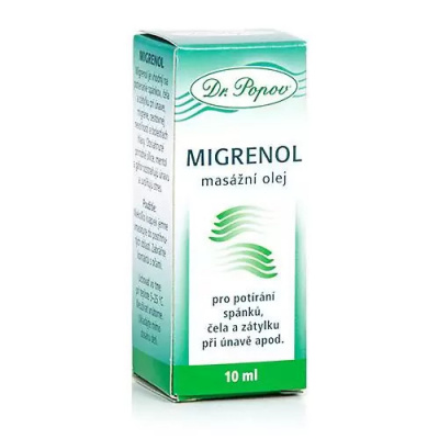 Dr.Popov Migrenol, masážní olej, 10 ml