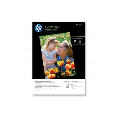 HP Everyday Glossy Photo Paper, foto papier, lesklý, biely, A4, 200 g/m2, 25 ks, Q5451A, atramentový