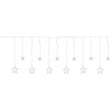 Reťaz MagicHome Vianoce Curtain, 138x LED studená biela, s hviezdami, 230V, 8 funkcií, osvetlenie, L-220x60/90 cm
