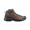 SALOMON Dámske trekové topánky X ULTRA 360 LEATHER MID GTX W peppercorn/cognac/hot coral - Veľkosť EU: 40 2/3