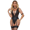 Subblime - 954383 sexy body with garter belt black S/M