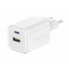 Swissten sieťový adaptér gan 1x usb-c 45w pd + 1x usb-a 18w qc biely 22071300