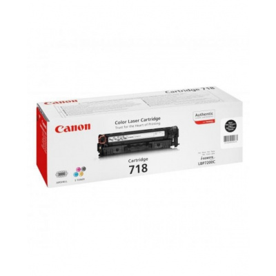 Canon originál toner CRG718, black, 3400str., 2662B002, Canon LBP-7200Cdn, Čierna, CANON I-SENSYS MF8330CDN Canon