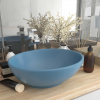vidaXL Luxusné oválne umývadlo matné bledomodré 40x33 cm keramické - Modrá - 172377-106652