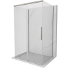 Mexen Rox-3S, 3-stenný sprchový kút 160 x 85 cm, 8mm číre sklo, oceľový profil, 8C2-160-085-97-00-3S
