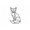 Drevená dekorácia Sitting Fox Siluette - ručná výroba - sediaca líška - les